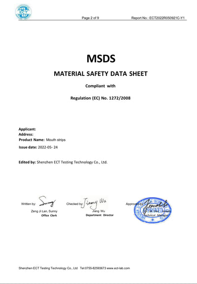 MATERIAL SAFETY DATA SHEET